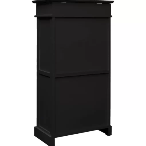 vidaXL Household Supplies* Shoe Cabinet Black 19.7"X11"X38.6" Paulownia Wood