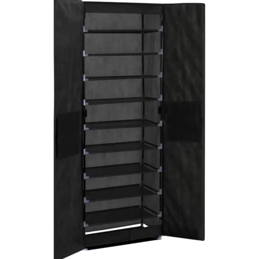 vidaXL Household Supplies* Shoe Cabinet Black 23.6"X11.8"X65.4" Fabric