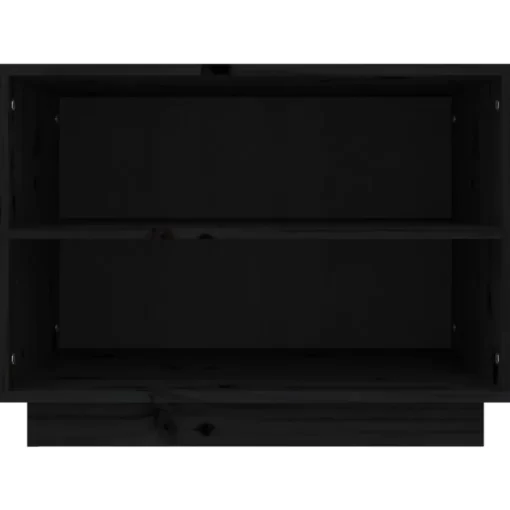 vidaXL Household Supplies* Shoe Cabinet Black 23.6"X13.4"X17.7" Solid Wood Pine