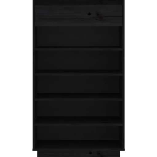 vidaXL Household Supplies* Shoe Cabinet Black 23.6"X13.4"X41.3" Solid Wood Pine