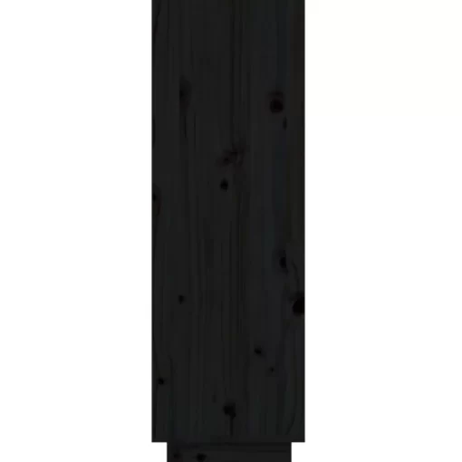 vidaXL Household Supplies* Shoe Cabinet Black 23.6"X13.4"X41.3" Solid Wood Pine