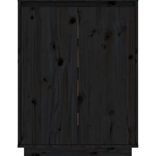 vidaXL Household Supplies* Shoe Cabinet Black 23.6"X13.8"X31.5" Solid Wood Pine