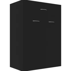 vidaXL Household Supplies* Shoe Cabinet Black 23.6"X13.8"X33.1" Engineered Wood