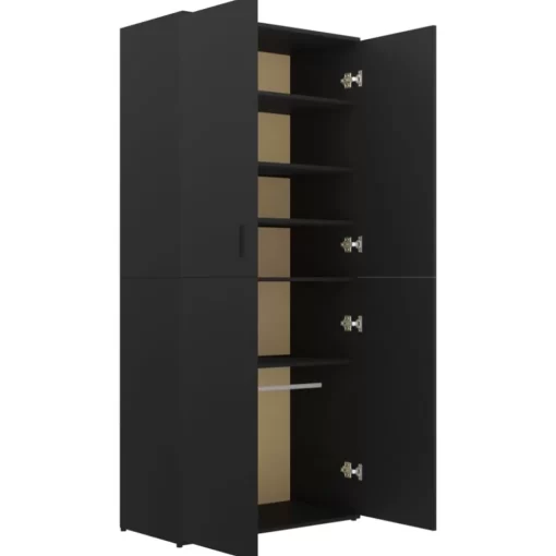 vidaXL Household Supplies* Shoe Cabinet Black 31.5"X15.4"X70.1" Engineered Wood