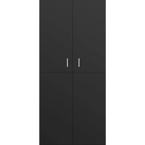 vidaXL Household Supplies* Shoe Cabinet Black 31.5"X15.4"X70.1" Engineered Wood