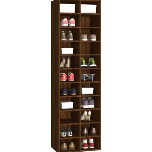 vidaXL Household Supplies* Shoe Cabinet Brown Oak 21.3"X13.4"X72" Engineered Wood