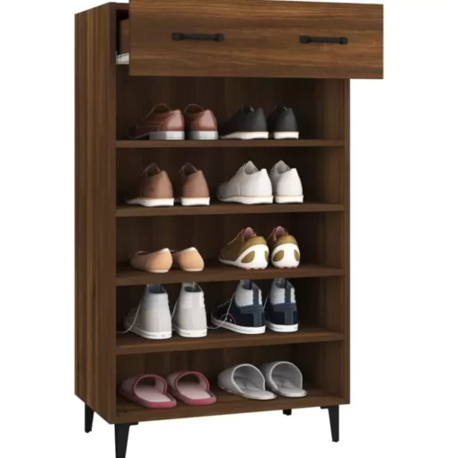 vidaXL Household Supplies* Shoe Cabinet Brown Oak 23.6"X13.8"X41.3" Engineered Wood