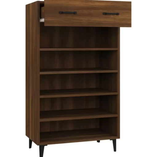 vidaXL Household Supplies* Shoe Cabinet Brown Oak 23.6"X13.8"X41.3" Engineered Wood