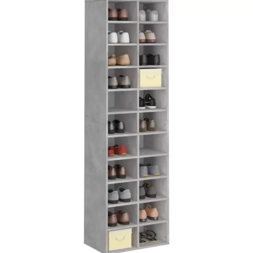 vidaXL Household Supplies* Shoe Cabinet Concrete Gray 21.3"X13.4"X72" Engineered Wood