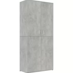 vidaXL Household Supplies* Shoe Cabinet Concrete Gray 31.5"X15.4"X70.1" Engineered Wood