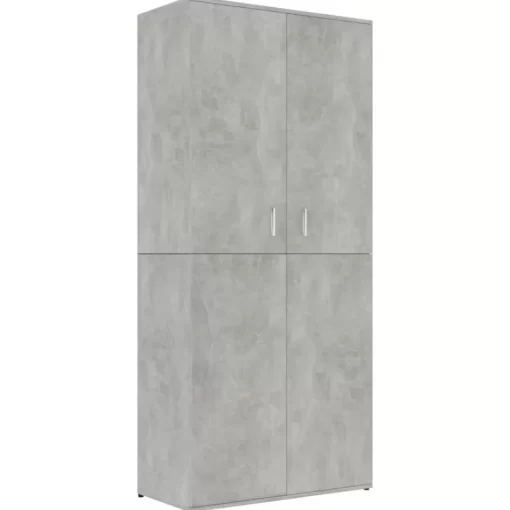 vidaXL Household Supplies* Shoe Cabinet Concrete Gray 31.5"X15.4"X70.1" Engineered Wood