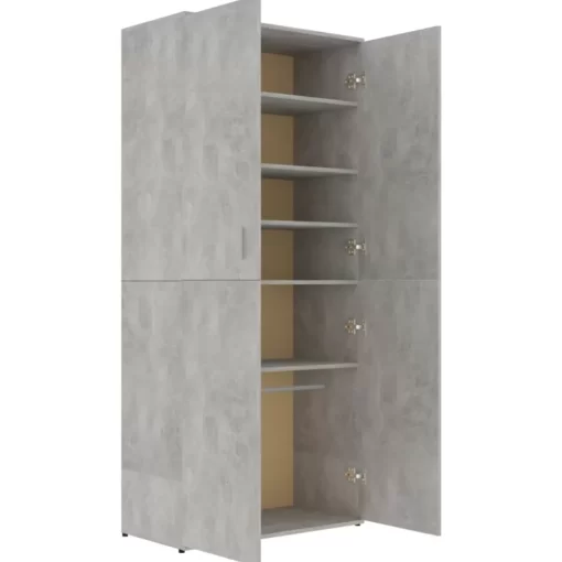 vidaXL Household Supplies* Shoe Cabinet Concrete Gray 31.5"X15.4"X70.1" Engineered Wood