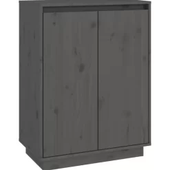 vidaXL Household Supplies* Shoe Cabinet Gray 23.6"X13.8"X31.5" Solid Wood Pine