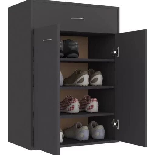 vidaXL Household Supplies* Shoe Cabinet Gray 23.6"X13.8"X33.1" Engineered Wood