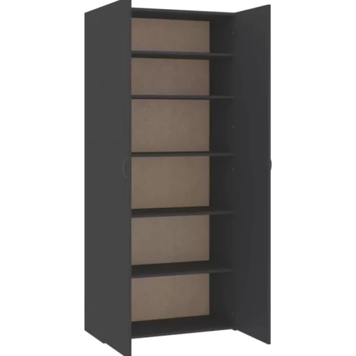 vidaXL Household Supplies* Shoe Cabinet Gray 31.5"X14"X70.9" Engineered Wood