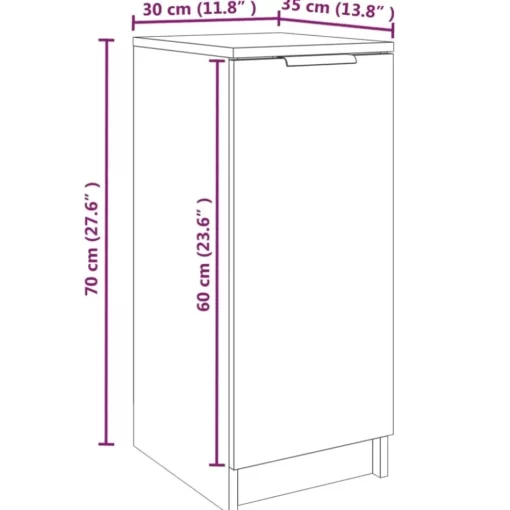 vidaXL Household Supplies* Shoe Cabinet Gray Sonoma 11.8"X13.8"X27.6" Engineered Wood