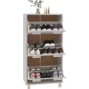 vidaXL Household Supplies* Shoe Cabinet Hamar White 23.4