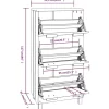 vidaXL Household Supplies* Shoe Cabinet Hamar White 23.4