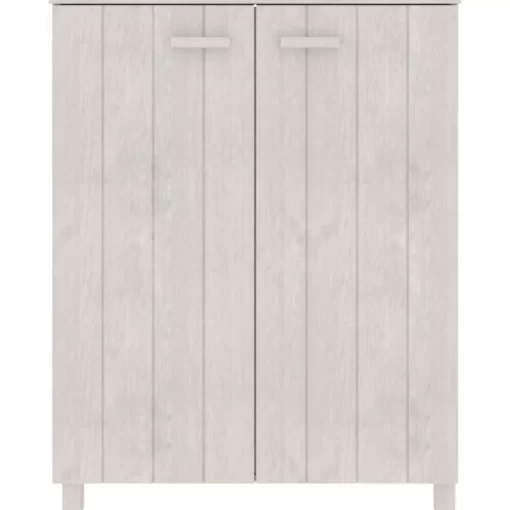 vidaXL Household Supplies* Shoe Cabinet Hamar White 33.5"X15.7"X42.5" Solid Wood Pine