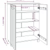 vidaXL Household Supplies* Shoe Cabinet Hamar White 33.5