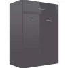 vidaXL Household Supplies* Shoe Cabinet High Gloss Gray 23.6