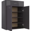 vidaXL Household Supplies* Shoe Cabinet High Gloss Gray 23.6