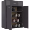 vidaXL Household Supplies* Shoe Cabinet High Gloss Gray 23.6