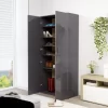 vidaXL Household Supplies* Shoe Cabinet High Gloss Gray 31.5