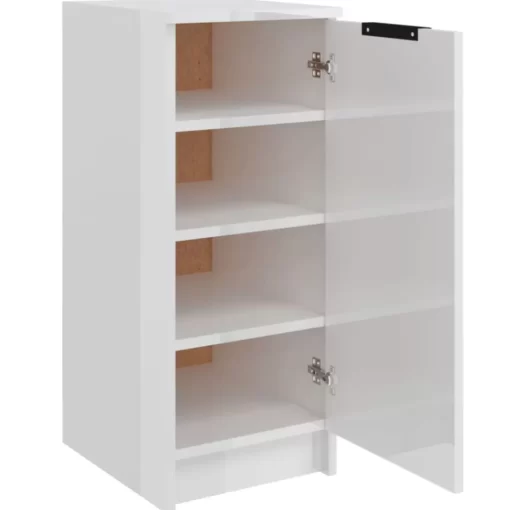 vidaXL Household Supplies* Shoe Cabinet High Gloss White 11.8"X13.8"X27.6" Engineered Wood