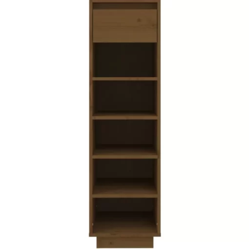 vidaXL Household Supplies* Shoe Cabinet Honey Brown 13.4"X11.8"X41.3" Solid Wood Pine