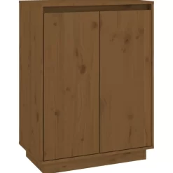 vidaXL Household Supplies* Shoe Cabinet Honey Brown 23.6"X13.8"X31.5" Solid Wood Pine