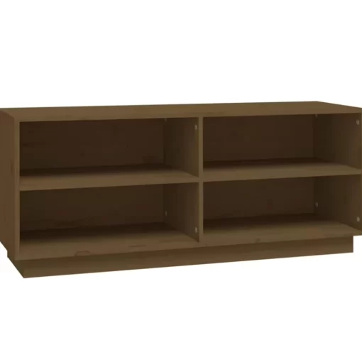 vidaXL Household Supplies* Shoe Cabinet Honey Brown 43.3"X13.4"X17.7" Solid Wood Pine