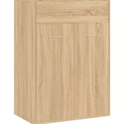 vidaXL Household Supplies* Shoe Cabinet Sonoma Oak 23.6"X13.8"X33.1" Engineered Wood