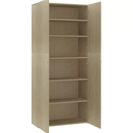 vidaXL Household Supplies* Shoe Cabinet Sonoma Oak 31.5"X14"X70.9" Engineered Wood