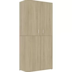 vidaXL Household Supplies* Shoe Cabinet Sonoma Oak 31.5"X15.4"X70.1" Engineered Wood