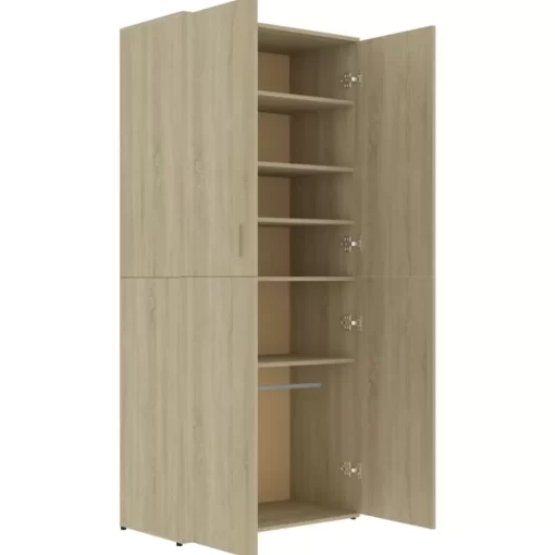 vidaXL Household Supplies* Shoe Cabinet Sonoma Oak 31.5"X15.4"X70.1" Engineered Wood