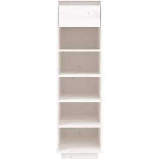 vidaXL Household Supplies* Shoe Cabinet White 13.4"X11.8"X41.3" Solid Wood Pine