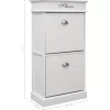 vidaXL Household Supplies* Shoe Cabinet White 19.7