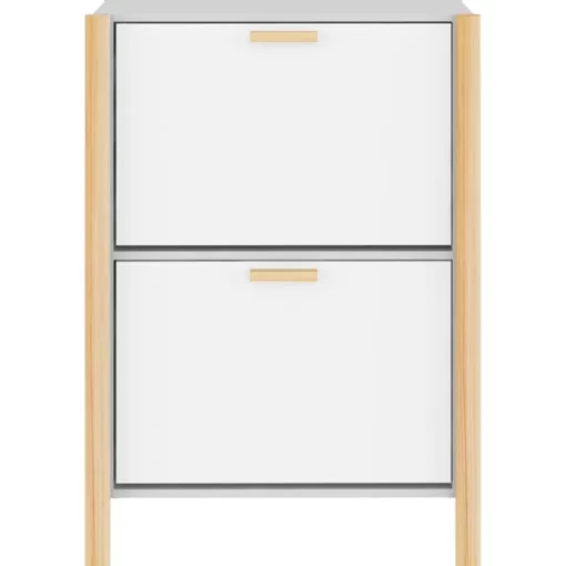 vidaXL Household Supplies* Shoe Cabinet White 22.6"X13"X31.5" Engineered Wood