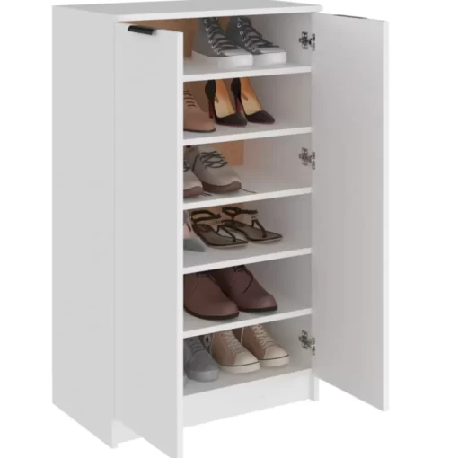 vidaXL Household Supplies* Shoe Cabinet White 23.2"X13.8"X39.4" Engineered Wood