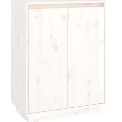 vidaXL Household Supplies* Shoe Cabinet White 23.6"X13.8"X31.5" Solid Wood Pine