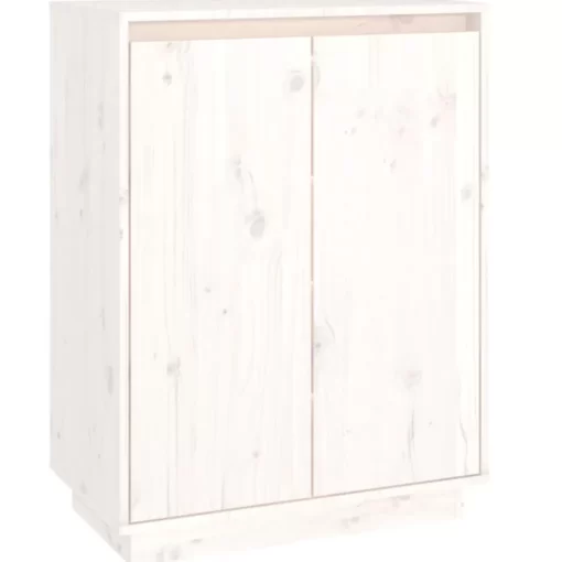 vidaXL Household Supplies* Shoe Cabinet White 23.6"X13.8"X31.5" Solid Wood Pine