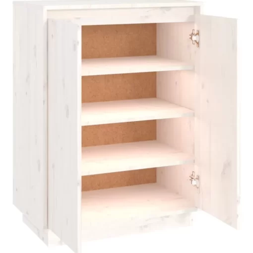 vidaXL Household Supplies* Shoe Cabinet White 23.6"X13.8"X31.5" Solid Wood Pine