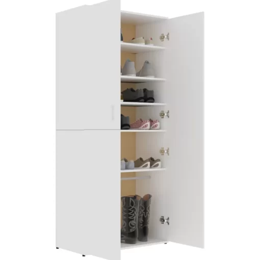 vidaXL Household Supplies* Shoe Cabinet White 31.5"X15.4"X70.1" Engineered Wood