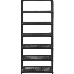 vidaXL Household Supplies* Shoe Rack Black 19.7"X11.8"X47.2" Poly Rattan