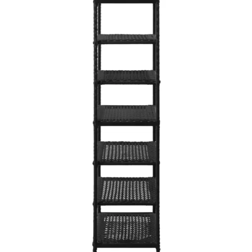 vidaXL Household Supplies* Shoe Rack Black 19.7"X11.8"X47.2" Poly Rattan