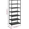 vidaXL Household Supplies* Shoe Rack Black 19.7