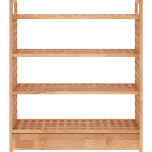 vidaXL Household Supplies* Shoe Rack With Drawer 27.6"X10.6"X31.9" Solid Wood Walnut