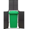 vidaXL Household Supplies* Single Wheelie Bin Shed Black 27.6