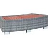 vidaXL Pool & Spa* Spa Step Gray Poly Rattan 36.2